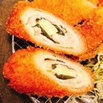 とんかつ　かつ楽 - レディース定食チキンチーズ大葉巻き