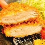 とんかつ　かつ楽 - レディース定食ヒレカツ断面