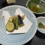 湯迫温泉旅館 - 季節の天ぷら。
