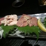 馳走庵 - 鶏造り３種盛り