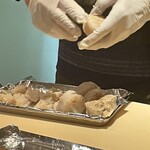 馳走 啐啄一十  - たいらぎは炙って手で割きます