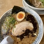 丸源ラーメン - 熟成醤油 醤油とんこつ 黒