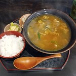 三七十庵 - カレーうどん+ごはん小