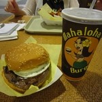 Mahaloha Burger - 2013年のロコモコバーガー＄6.75､ドリンク＄1.89