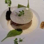 ミシェル・ブラス トーヤ ジャポン - 前菜　ほぐした牛テール肉。