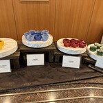 ガーデニア(ホテルマイステイズプレミア成田) - 和風惣菜　アスパラとほうれん草と小柱のお浸し他