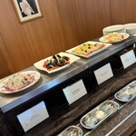 ガーデニア(ホテルマイステイズプレミア成田) - 春雨サラダ　木耳と野菜の中華風　魚介のエイグレットソース他