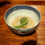 薪鳥新神戸 - 白茄子の鳥スープ煮