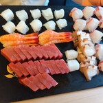 山玄茶 - お造り並べたところ