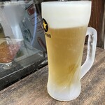 大倉山もつ肉店 - 生ビール中ジョッキ