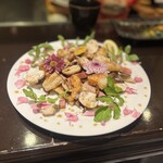 まど居 - 1919ソテー✨(色々きのこのソテーにエビをトッピング）