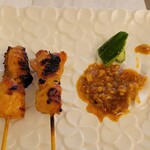 銀座 ラサ マレーシア - チキンサテ．これも美味しかったな！