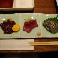 和牛料理 要 - 特選刺身三種盛（醍醐味コース4980円）