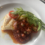 THE BELCOMO - メカジキのグリル　バニャロータ風　　パサつきがちなメカジキもとてもふわっと柔らかくソースもコクがあってとても美味しかったです