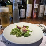 ピッツェリア ダルセーニョ ドゥエ - パスタランチ　サラダ、ドリンク付
生ビール