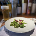 ピッツェリア ダルセーニョ ドゥエ - パスタランチ　サラダ、ドリンク付
生ビール