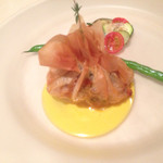 ラ・ブラッスリーシェ松尾 - 2014/08/☆  本日の魚〜スズキのオモニエール サフランソース