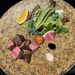 祐助 - ぶ厚〜い牛タンのおつまみステーキ