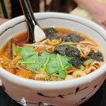 手打庵 - 山菜なめこ蕎麦