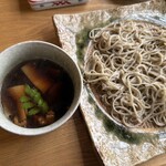 胴搗自家製粉 手打蕎麦 地慈 - 鴨と筍のつけ汁蕎麦