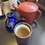 手打 神代そば - 蕎麦湯