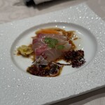 中国料理 煌蘭苑 - 天然桜鯛の中国風刺身盛合せ