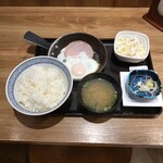 吉野家 - ハムエッグ納豆定食