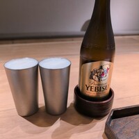御料理 ふじ田 - エビスビールで乾杯！