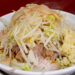 ラーメン二郎 - ラーメンより少なめ(210g)+まかないと言う名のまぜ麺！・ニンニク・アブラ