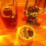 寅鈴 - ウーロン茶 氷抜き ＆ おでんの盛り合わせ ＆ 串焼き11本盛り合わせ ＆ バニラアイス