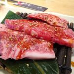 焼肉 九田家 - 和牛カルビランチ1,100円（ランチ定食は、ビュッフェ食べ放題）