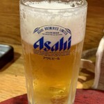 とり成 - アサヒ生ビール 中 580円(税込)