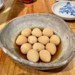 炭火焼鳥 きち蔵 - 半熟うずら醤油漬け
