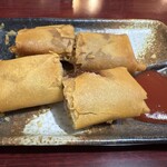 台湾料理龍香苑 - 生ビールセットの春巻き