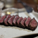 なぎさのハンバーガー - 熟成　相模牛のステーキ　自家製発酵唐辛子ソース