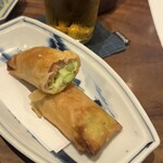 藁焼 みかん - 春巻き。今日の春巻きは春仕様。