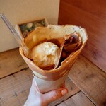クレープ えんどう - レモンシュガーバターにアイストッピング