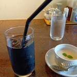 中国料理 天龍 - アイスコーヒー、杏仁豆腐