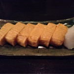 酒盃 - 地鶏のたまごやきは甘めで箸休めに良い