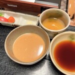 松阪亭 三澤 - つけだれ・薬味