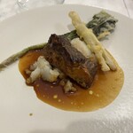 ログホテル ザ メープルロッジ - 山椒香る牛ヒレのポワレ　春野菜のベニエとともに