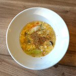 肉菜工房うしすけ - ふわふわ玉子スープ