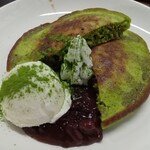 八女茶カフェぶんぶく - 抹茶ホットケーキ