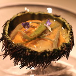 NARISAWA - ウニ・ボタンエビ・スダチ　(2014/08)