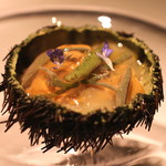 NARISAWA - ウニ・ボタンエビ・スダチ　(2014/08)