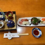 網元 - 前菜の盛り合わせと握り寿司