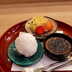 馬車道 大かわ - 甘味三種