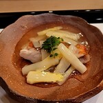 馬車道 大かわ - 金目とホワイトアスパラ