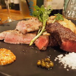 肉ビストロ灯 - 牛2種と大山鶏