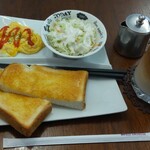 ロブソンストリート カフェ - モーニングＡセット＋アイスカフェオレ　税込５５０円